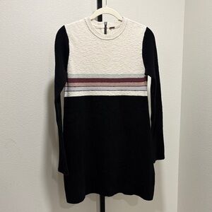 Free People Color Block Bell Sleeve Sweater Dress Medium